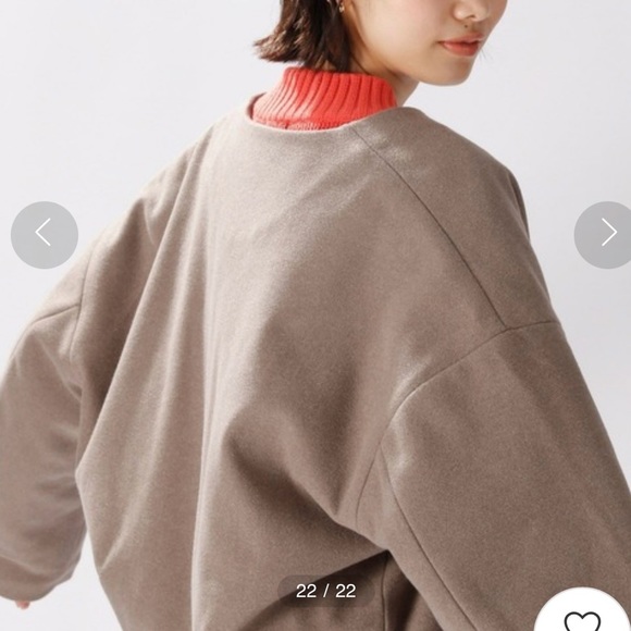 Nico And… Woolly Tec Oversized Zip Beige Coat Jacket - Picture 13 of 13